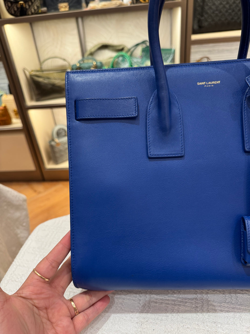 Saint Laurent Sac De Jour Blue