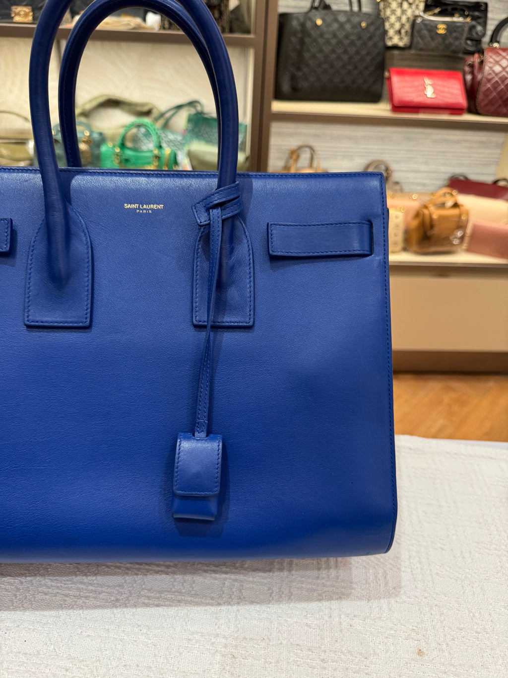 Saint Laurent Sac De Jour Blue