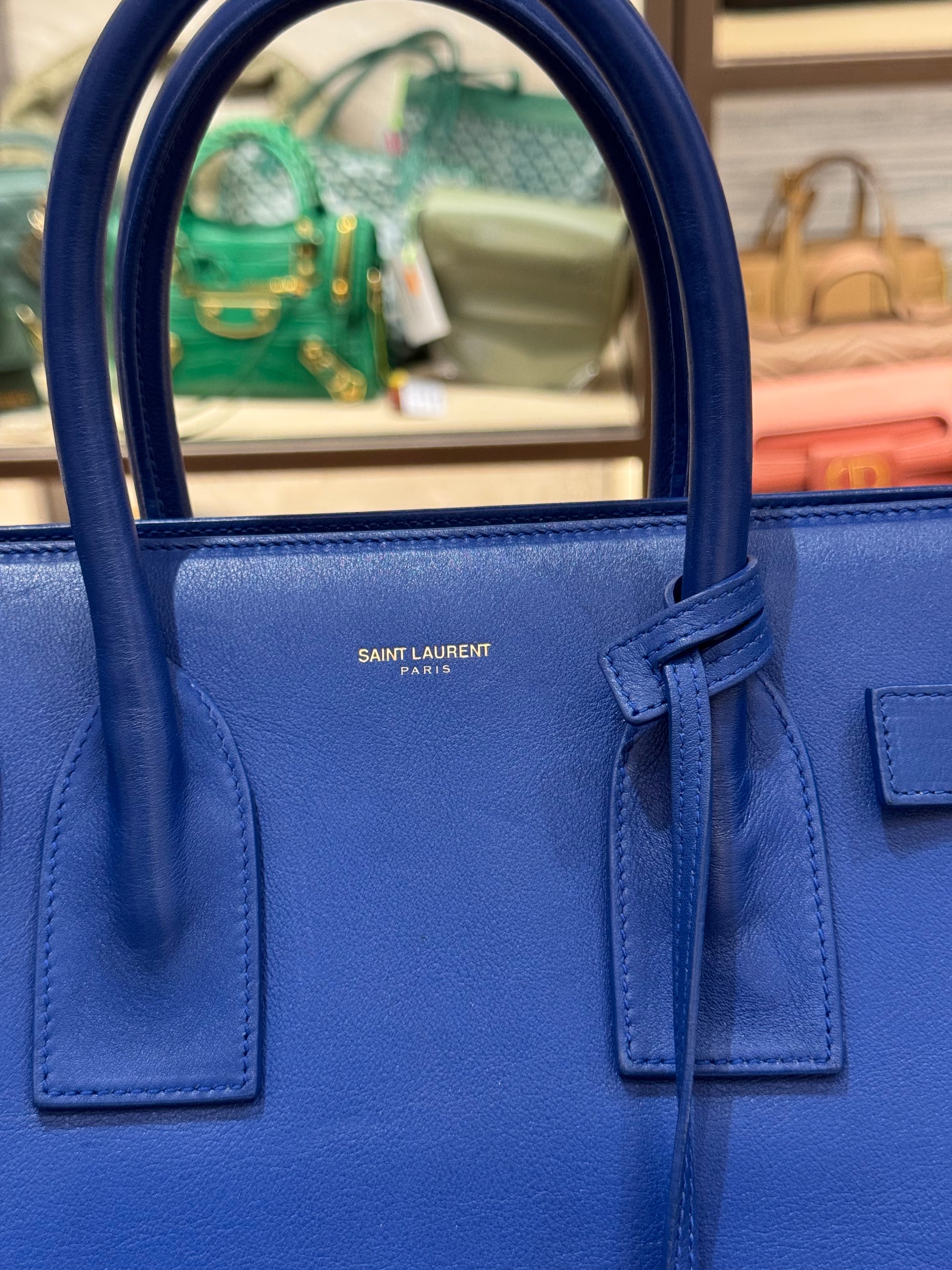 Saint Laurent Sac De Jour Blue
