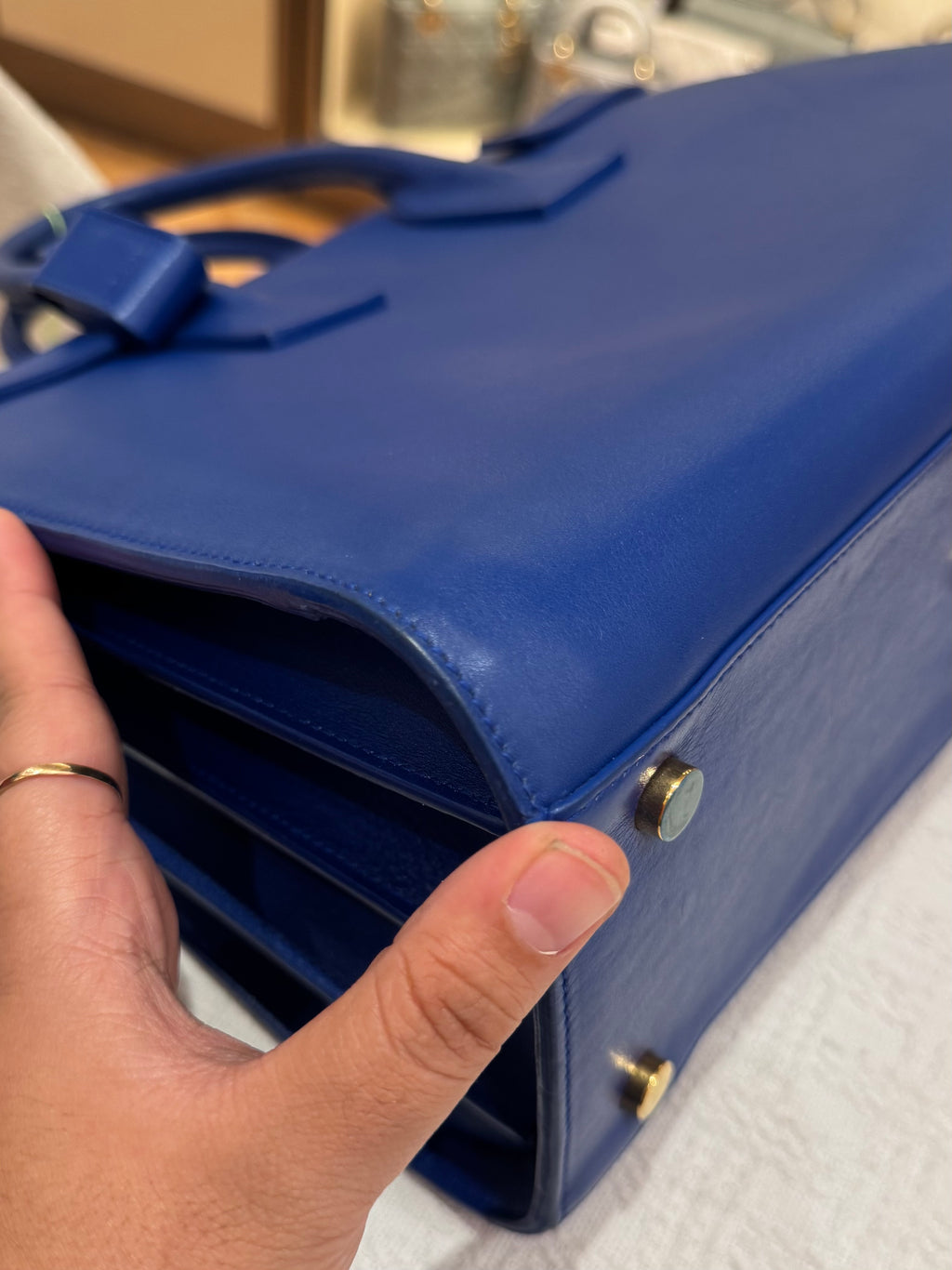Saint Laurent Sac De Jour Blue