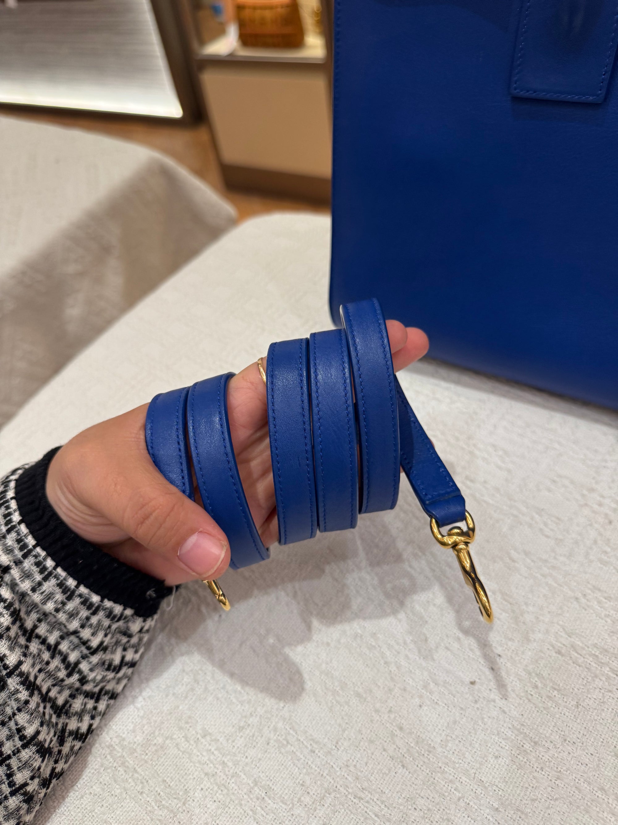 Saint Laurent Sac De Jour Blue