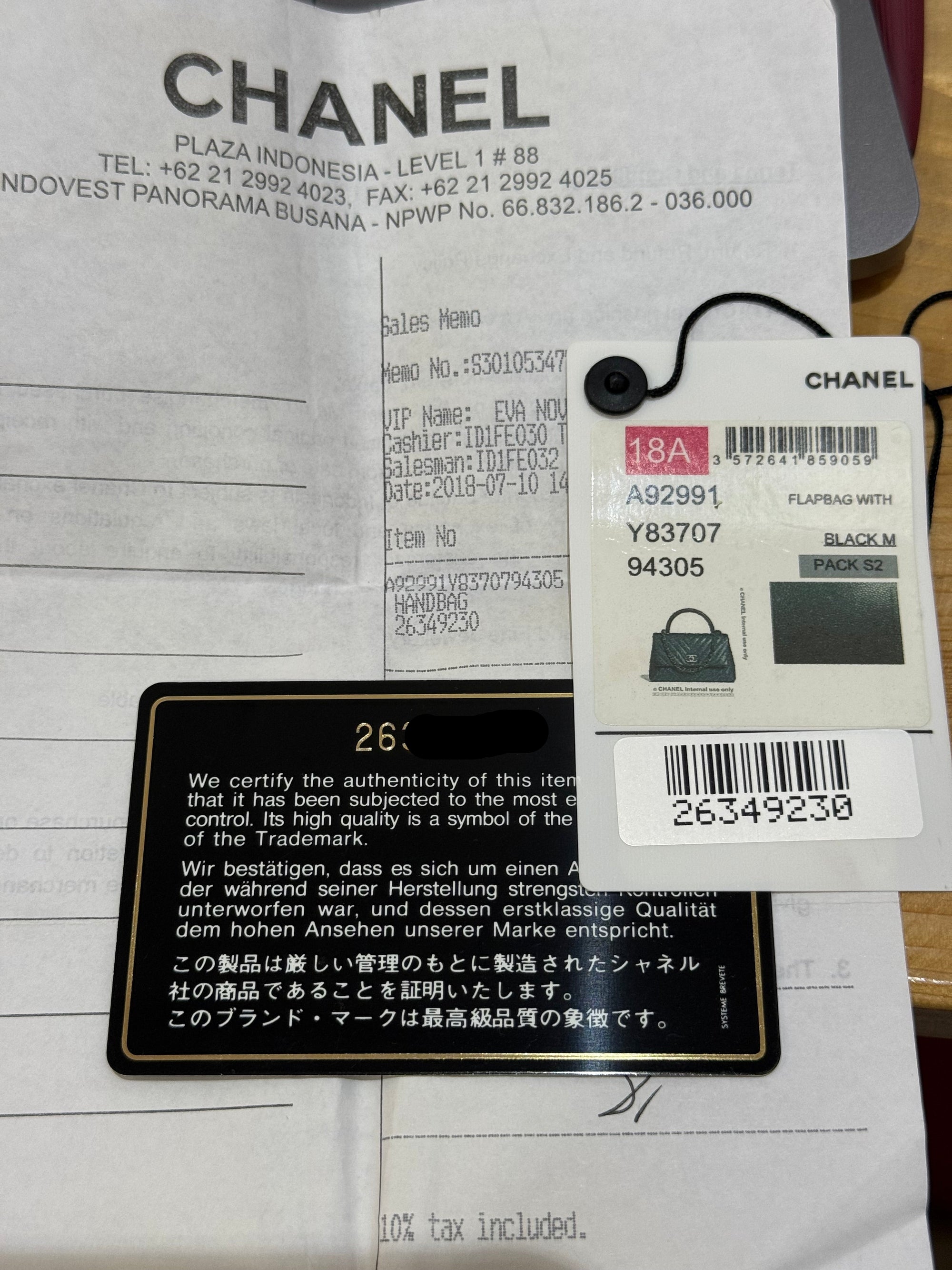 Chanel Coco Handle Medium Caviar Chevron So Black