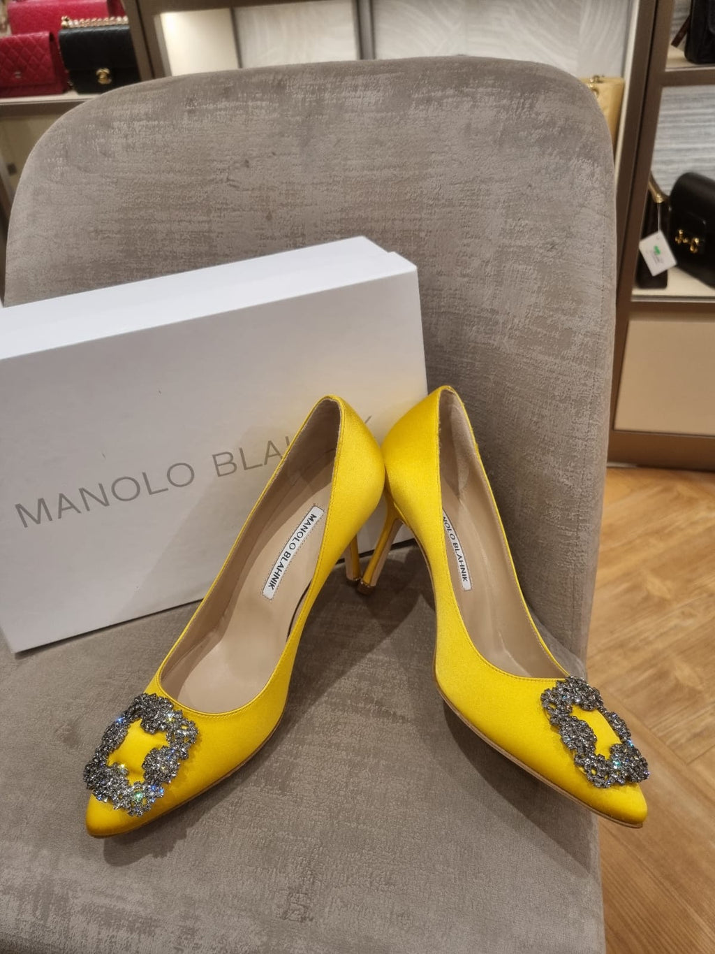 Manolo Blahnik Heels Rhinestone