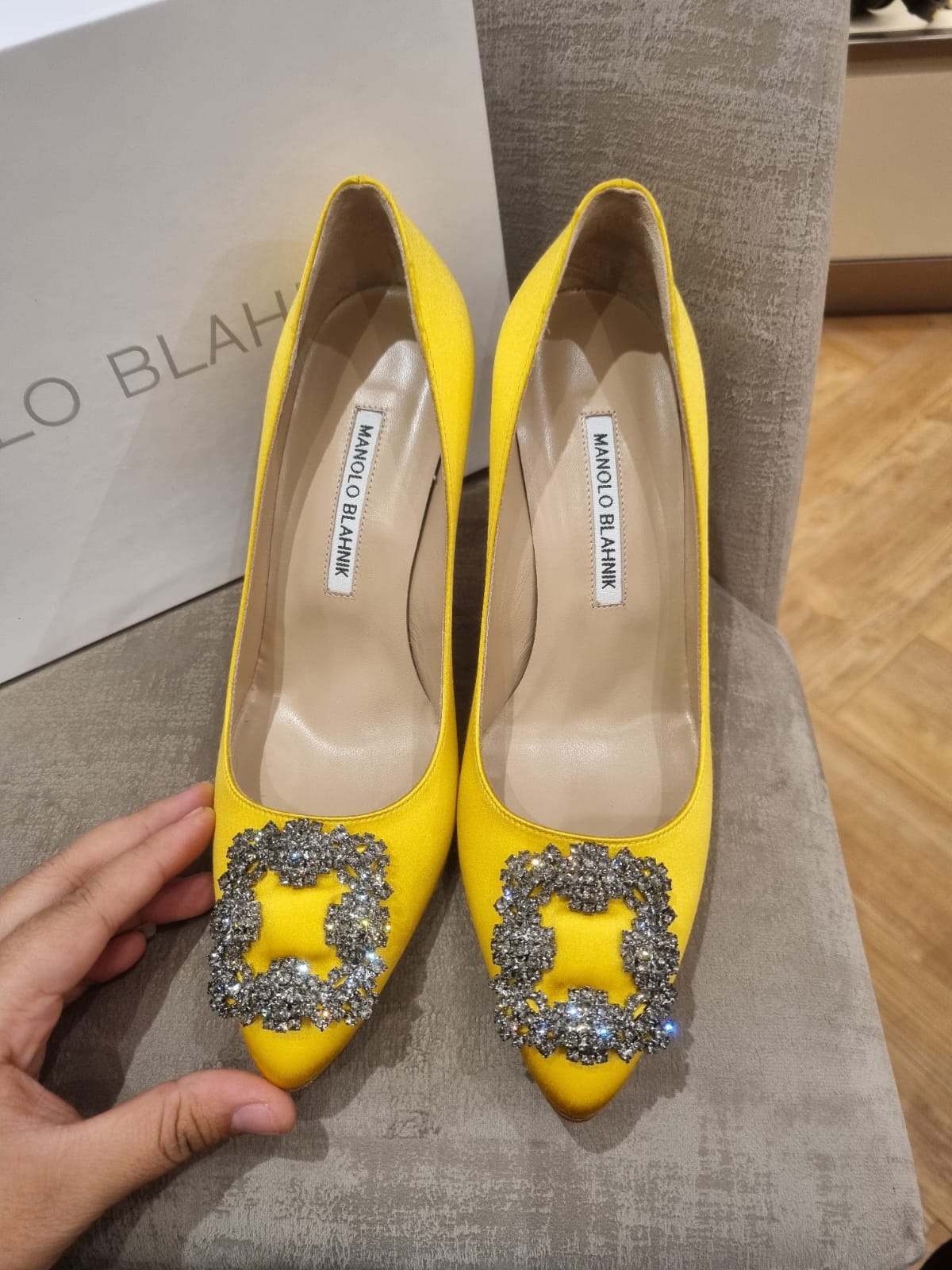 Manolo Blahnik Heels Rhinestone