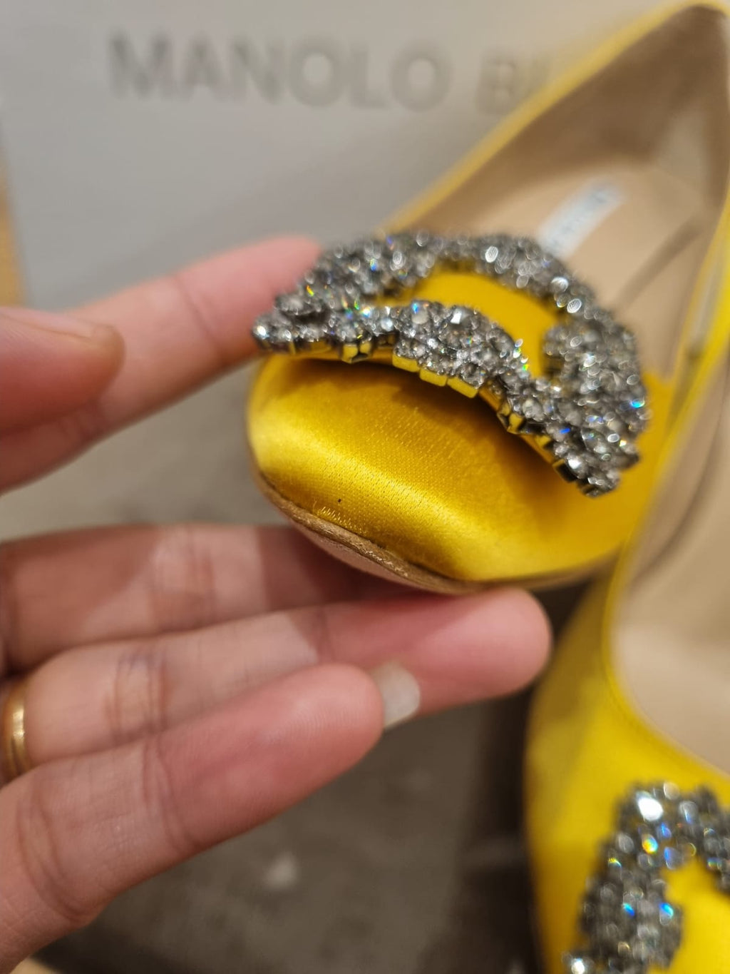 Manolo Blahnik Heels Rhinestone