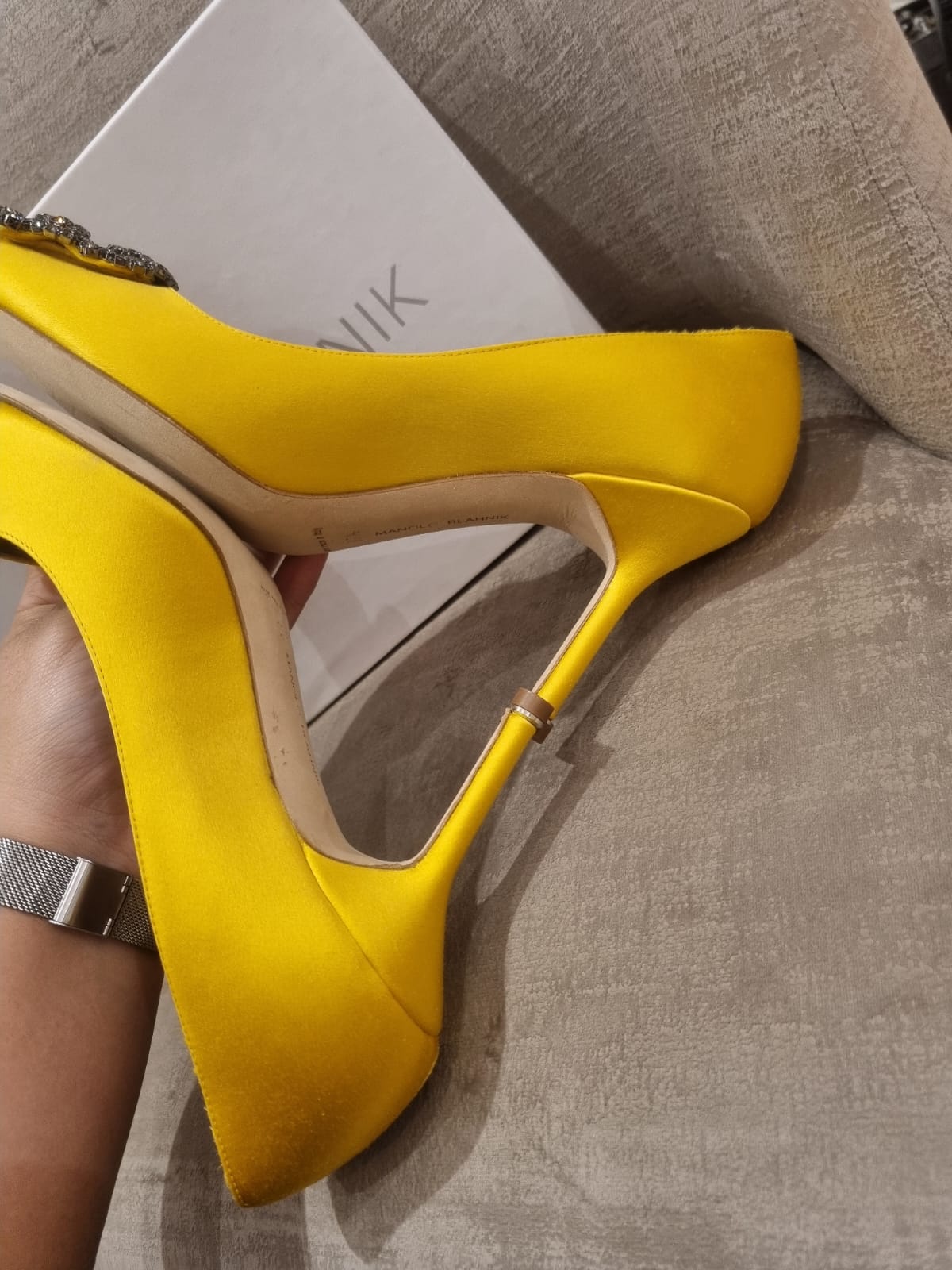 Manolo Blahnik Heels Rhinestone