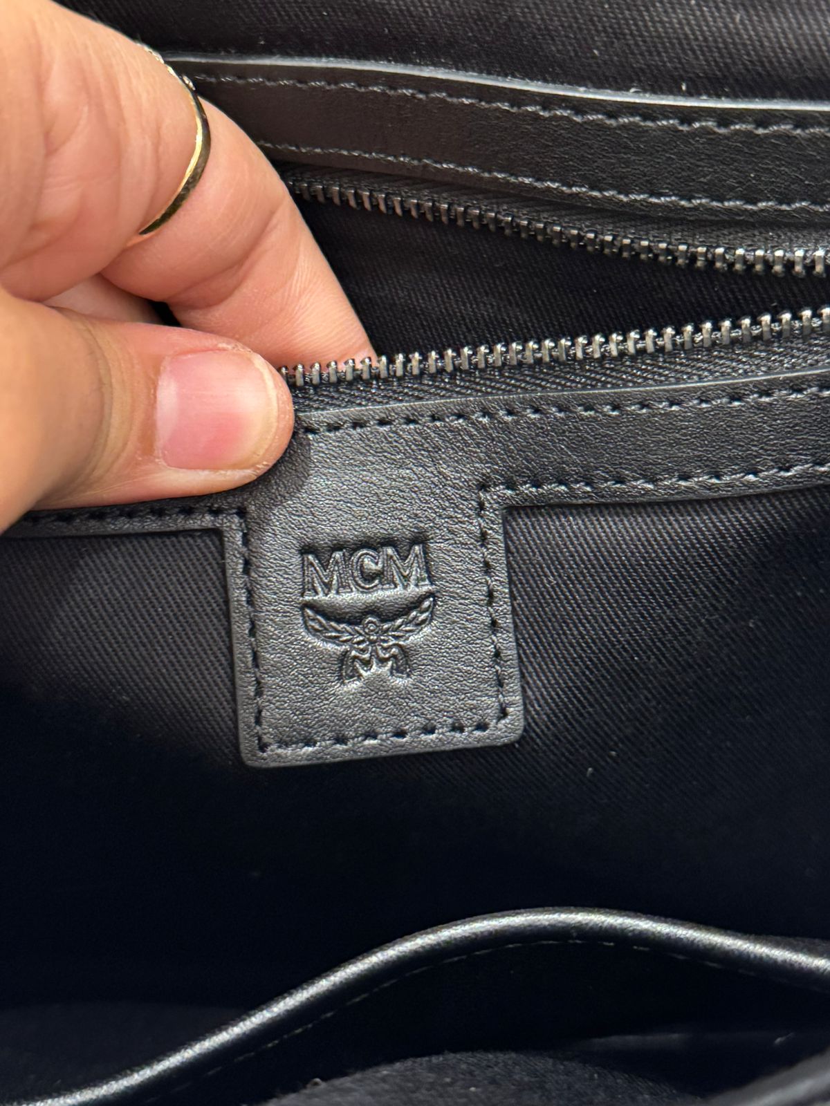 MCM Clutch Cognac