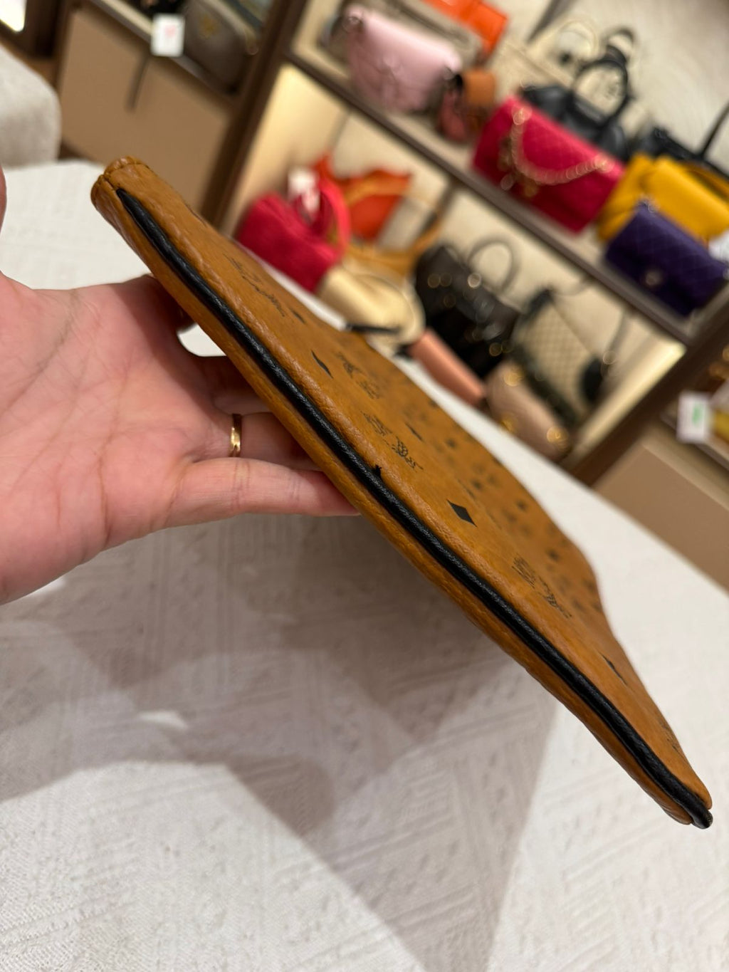 MCM Clutch Cognac