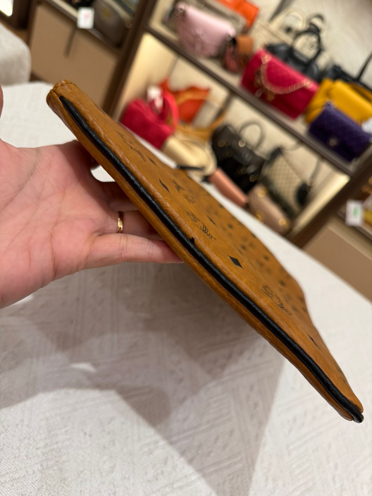 MCM Clutch Cognac