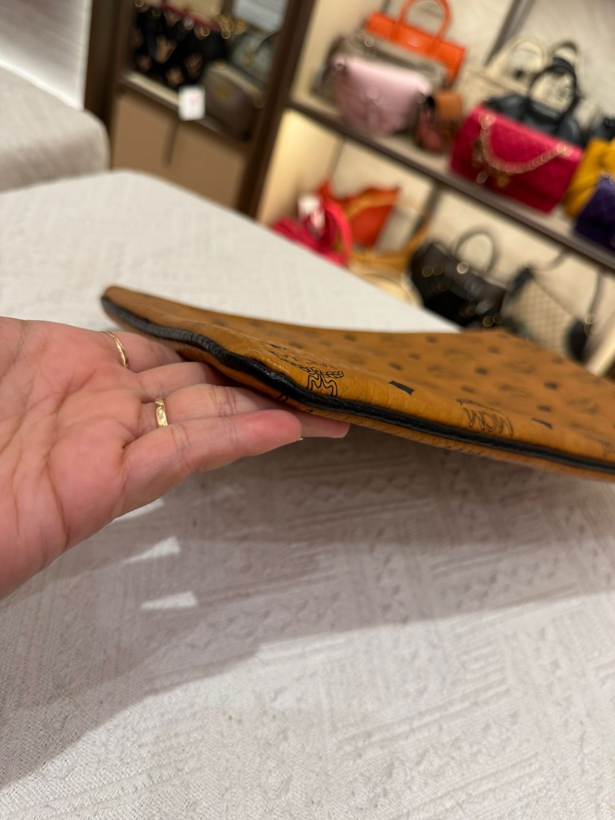 MCM Clutch Cognac