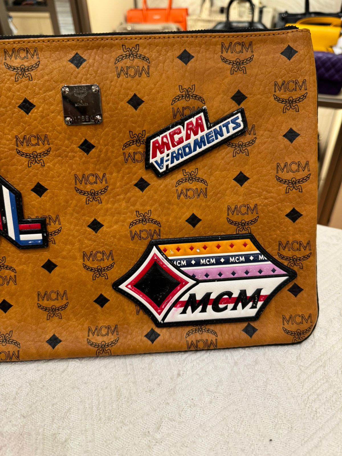 MCM Clutch Cognac
