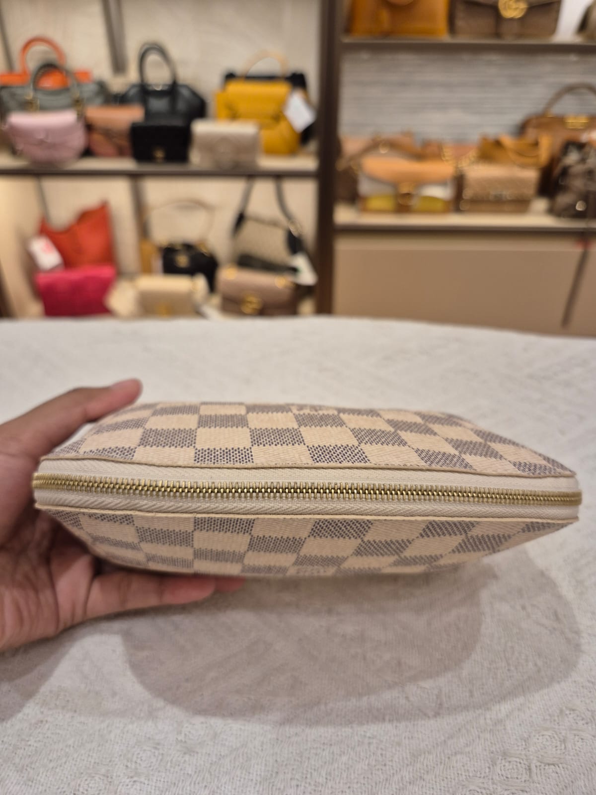 Louis Vutton Cosmetic Pouch Damier Azur