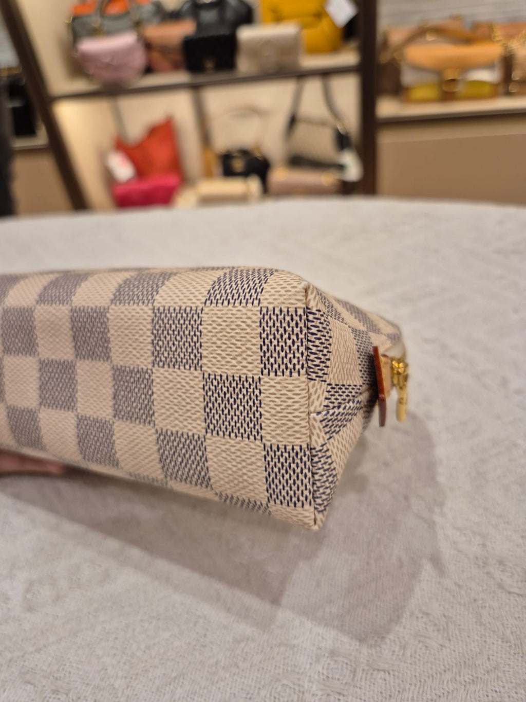 Louis Vutton Cosmetic Pouch Damier Azur