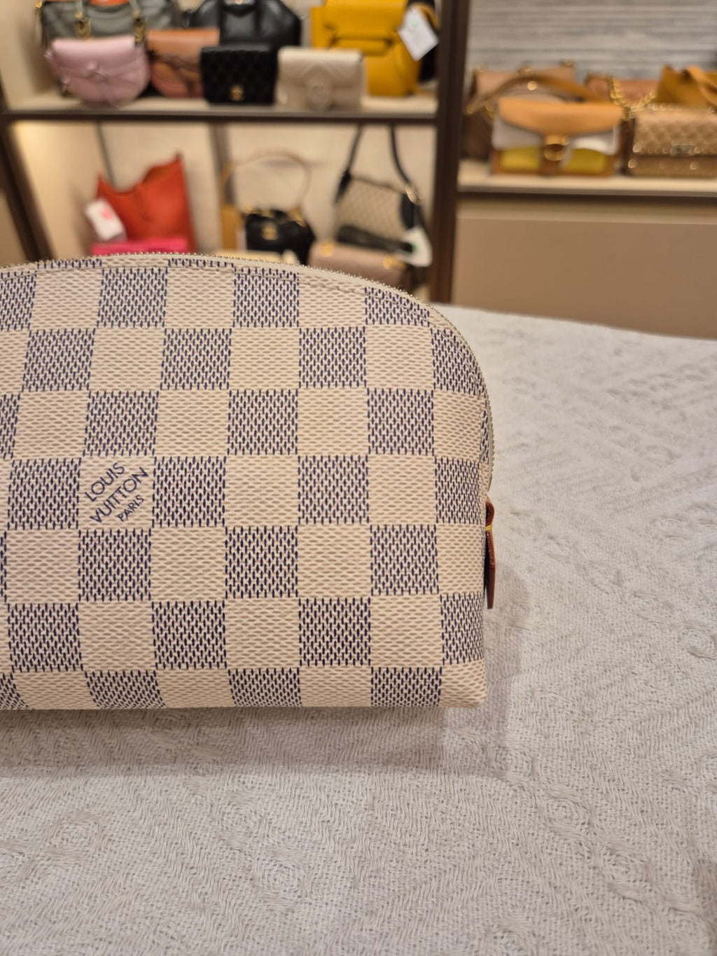 Louis Vutton Cosmetic Pouch Damier Azur