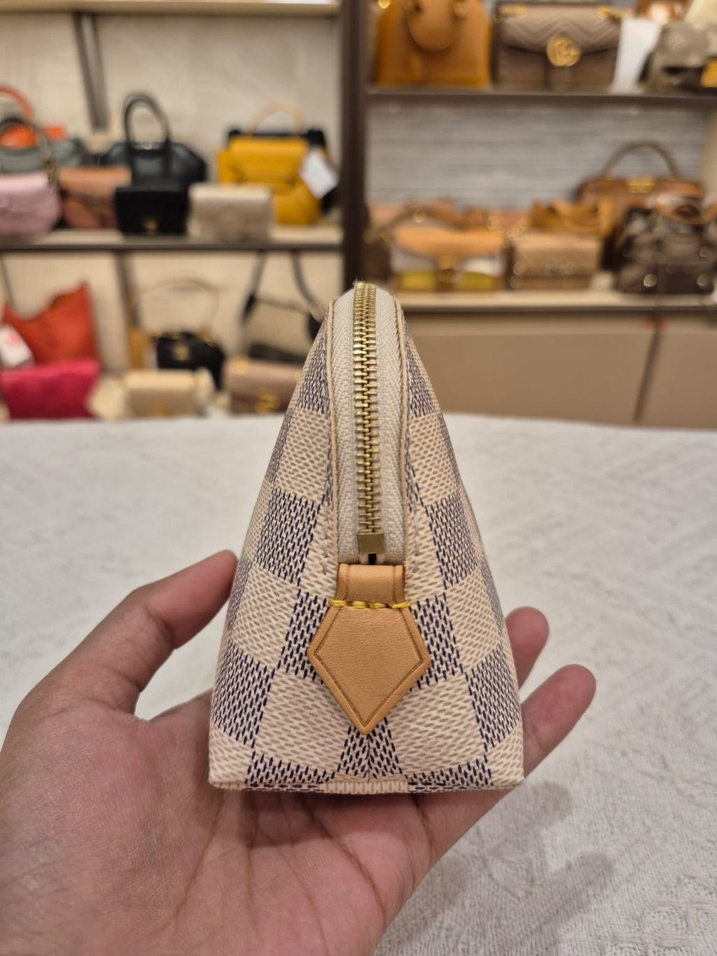 Louis Vutton Cosmetic Pouch Damier Azur