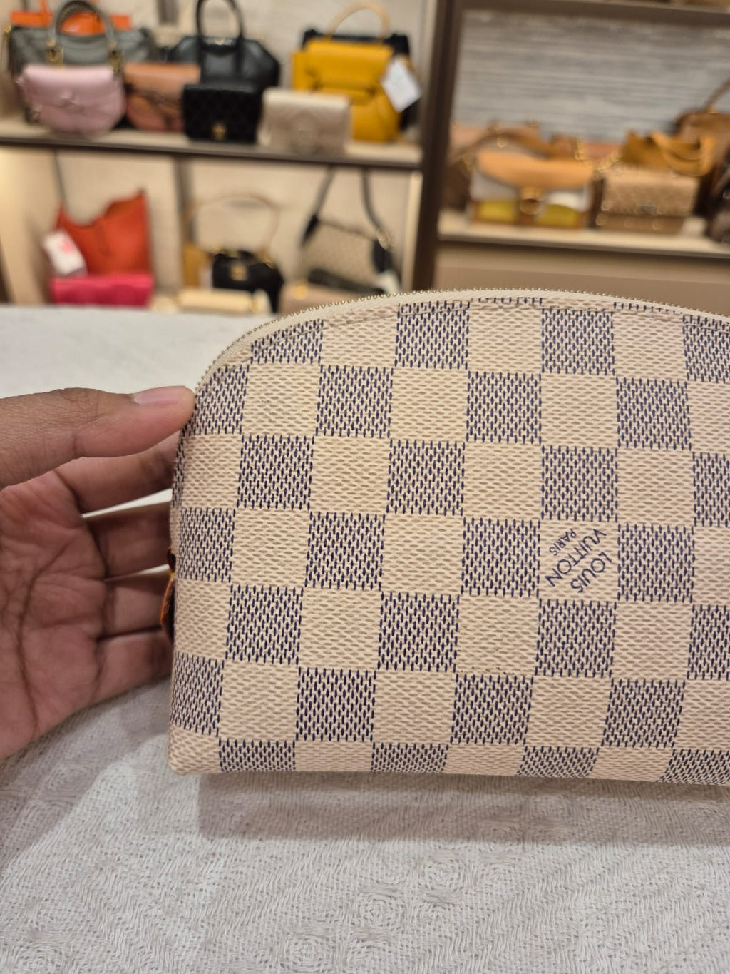 Louis Vutton Cosmetic Pouch Damier Azur