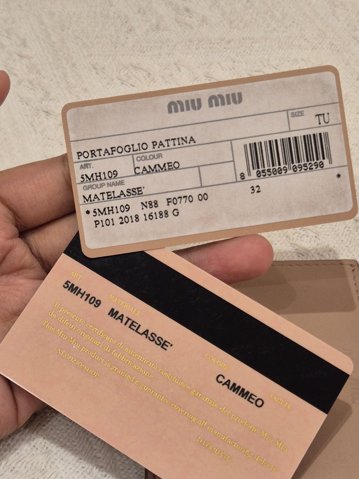 Miu Miu Long Wallet With Card Holder