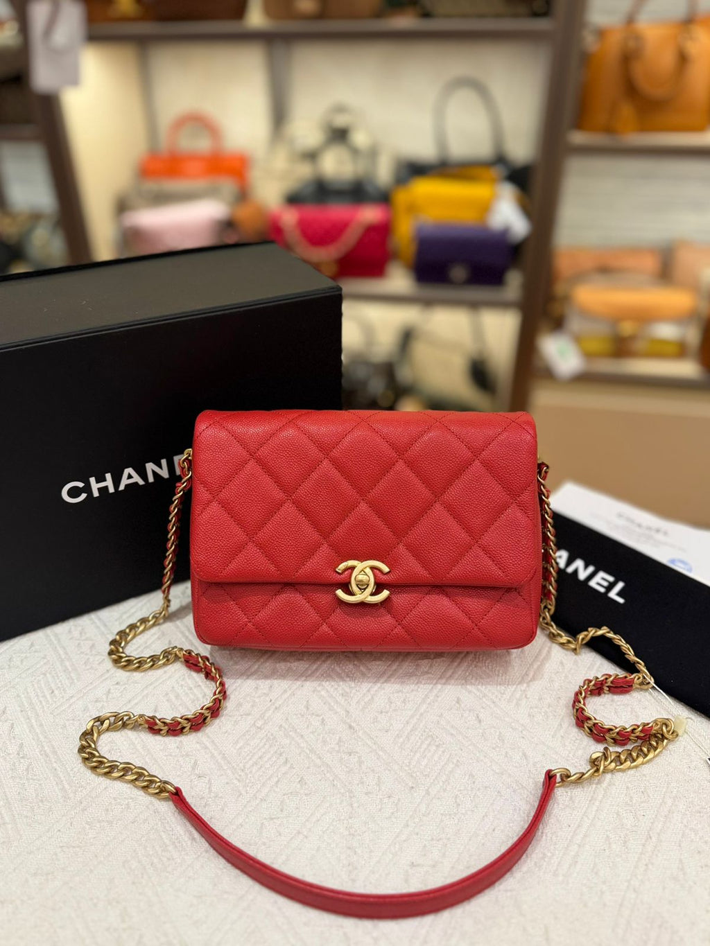 Chanel Melody Chain Flap Caviar