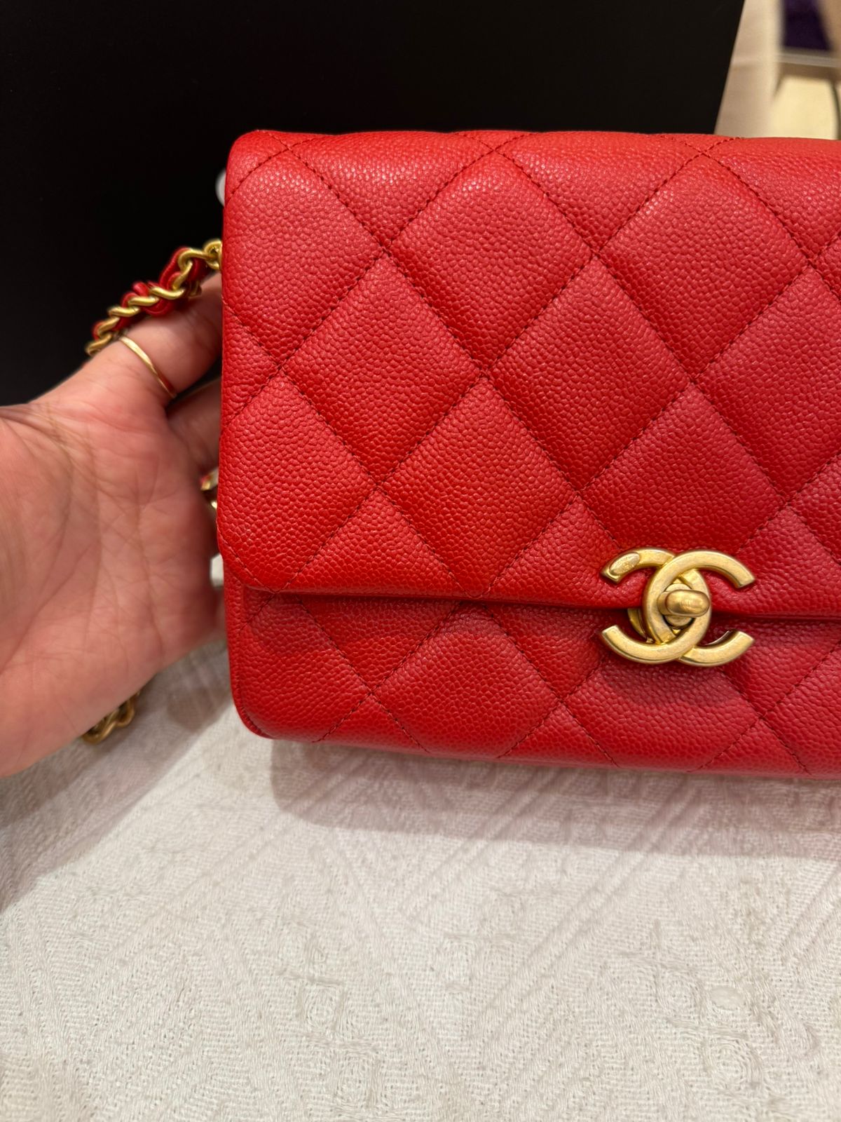 Chanel Melody Chain Flap Caviar