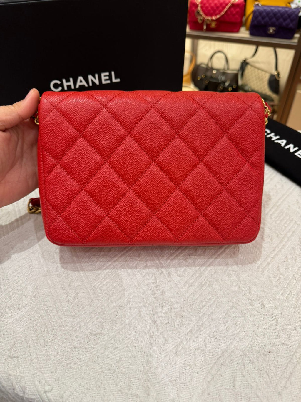 Chanel Melody Chain Flap Caviar
