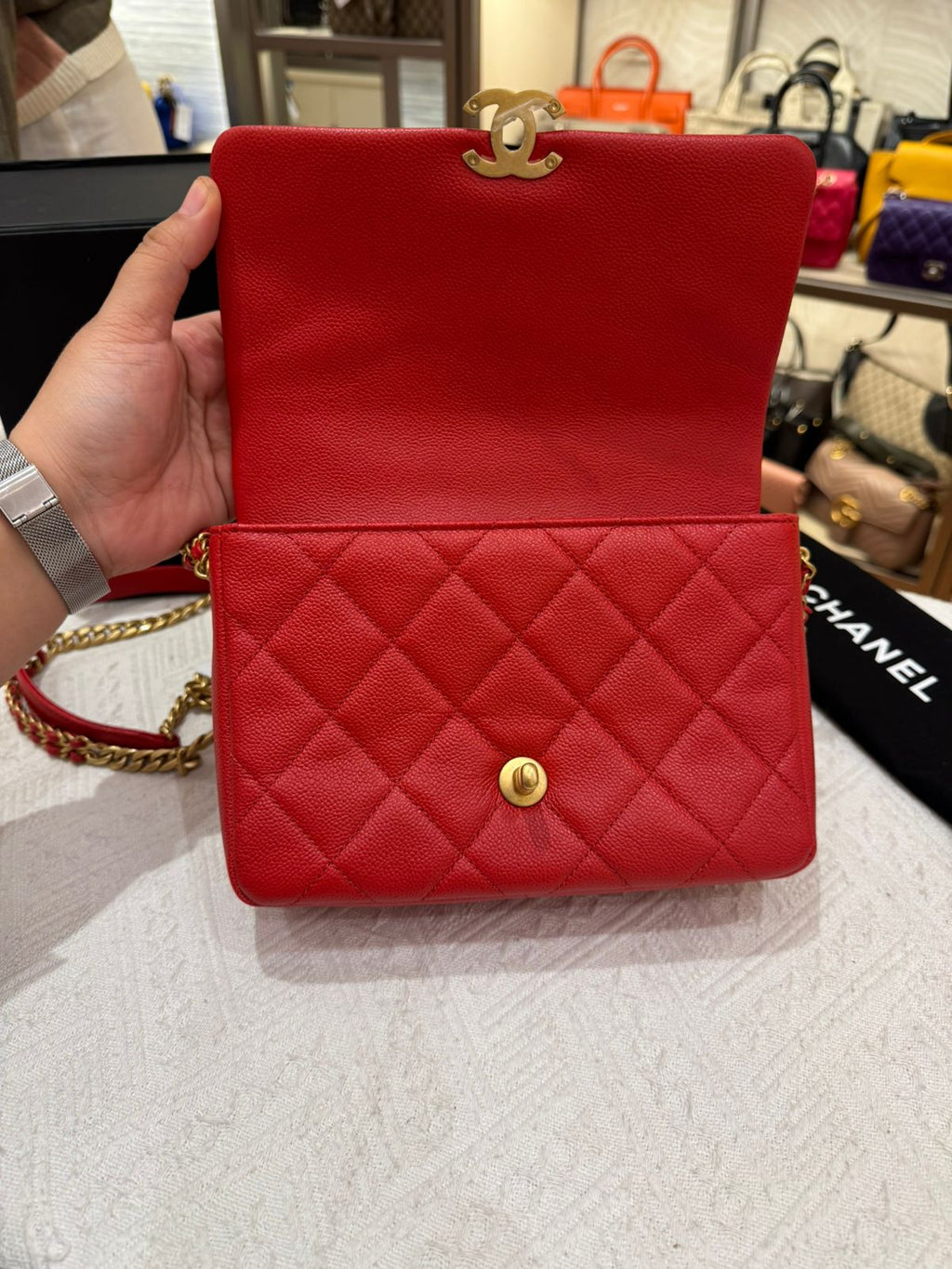 Chanel Melody Chain Flap Caviar