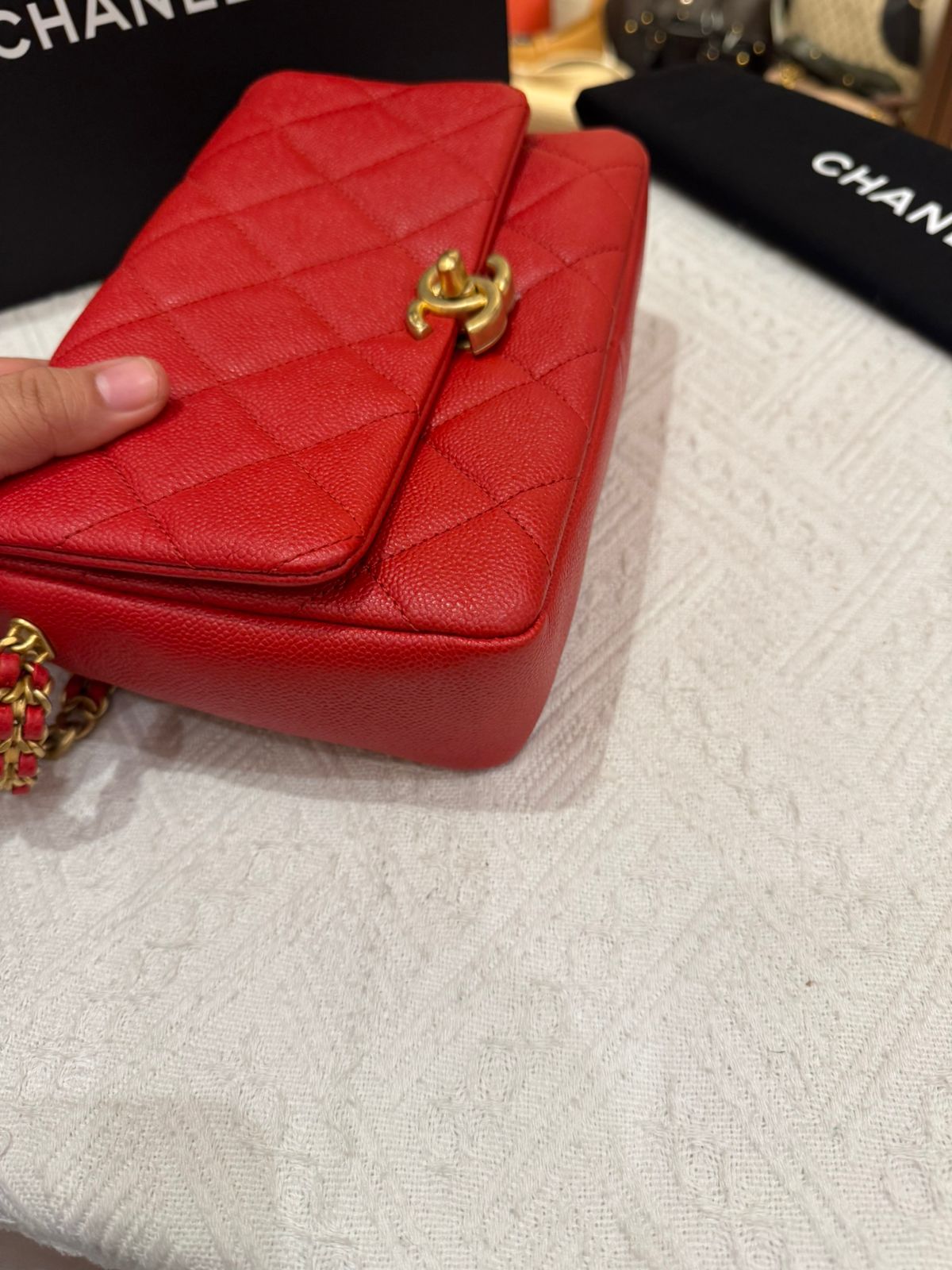 Chanel Melody Chain Flap Caviar