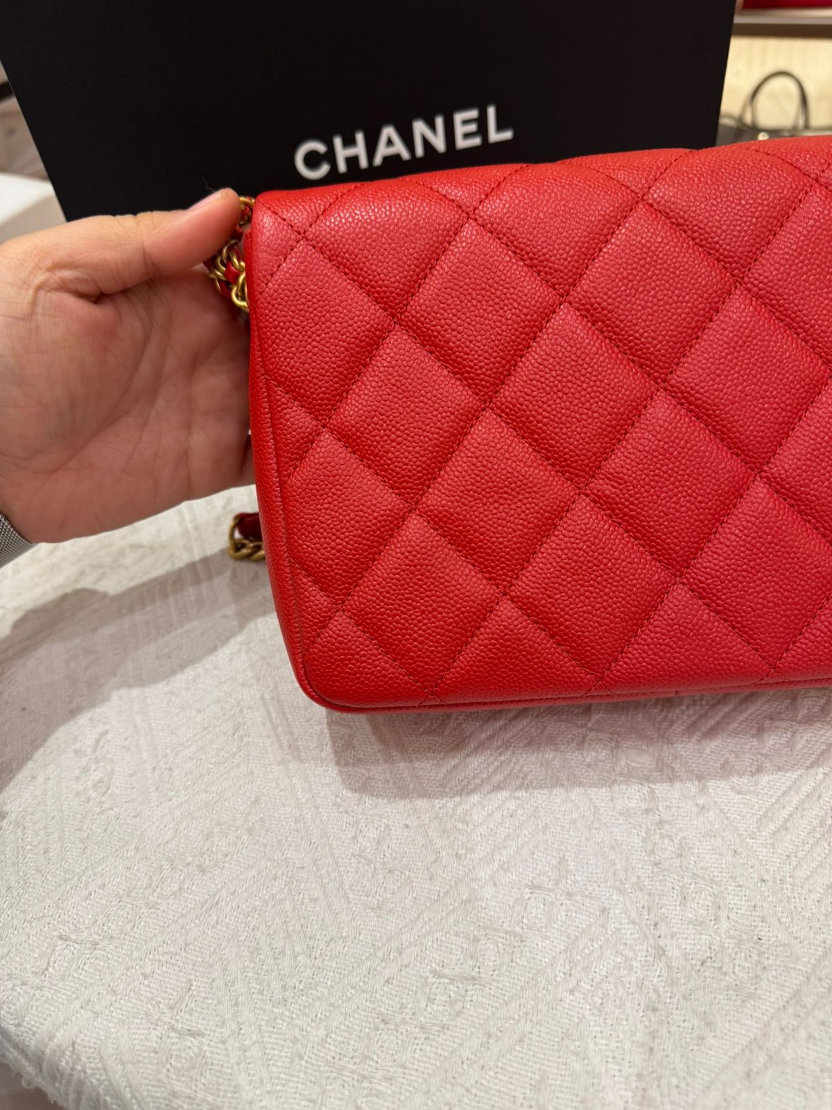 Chanel Melody Chain Flap Caviar