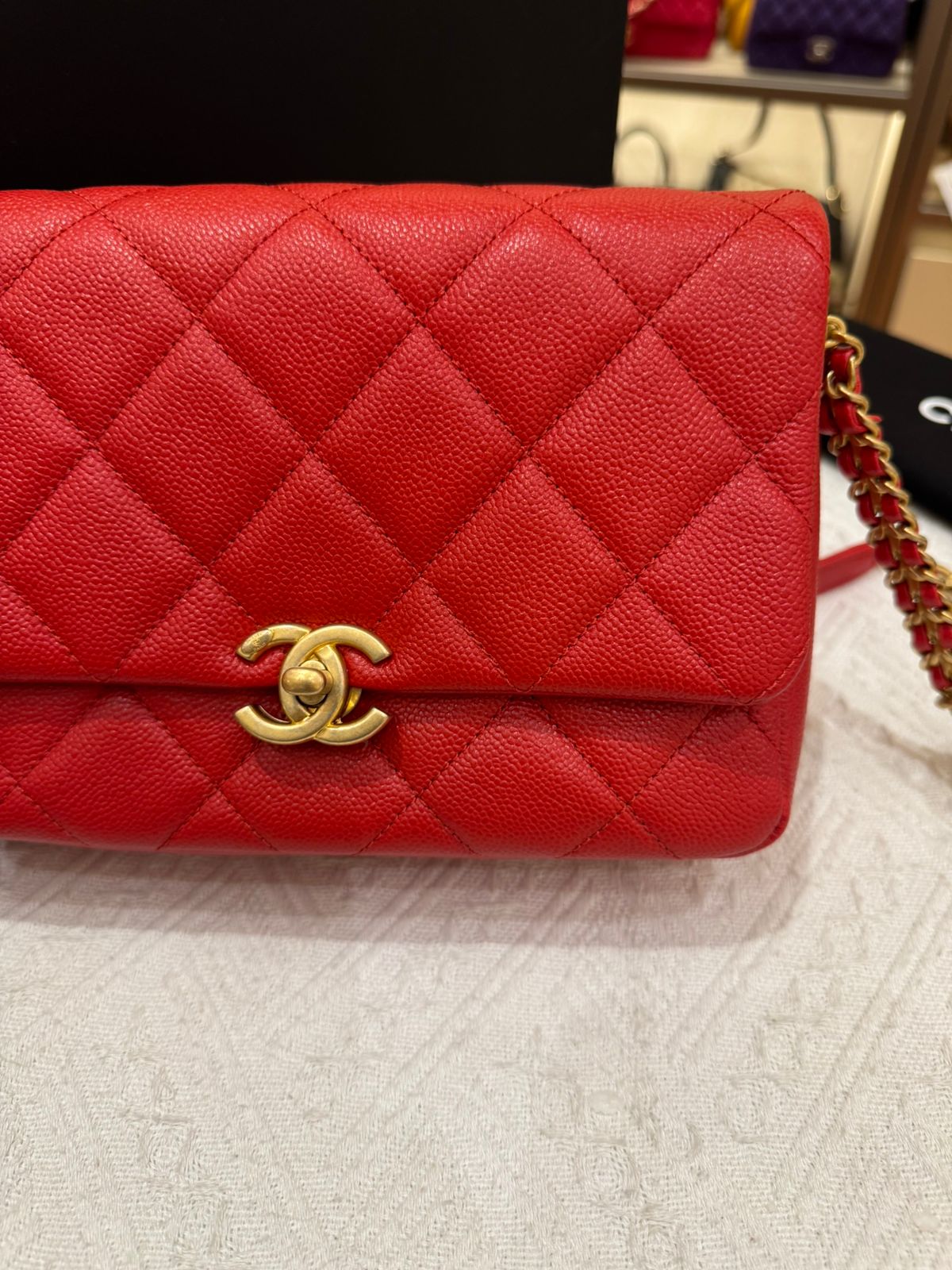 Chanel Melody Chain Flap Caviar