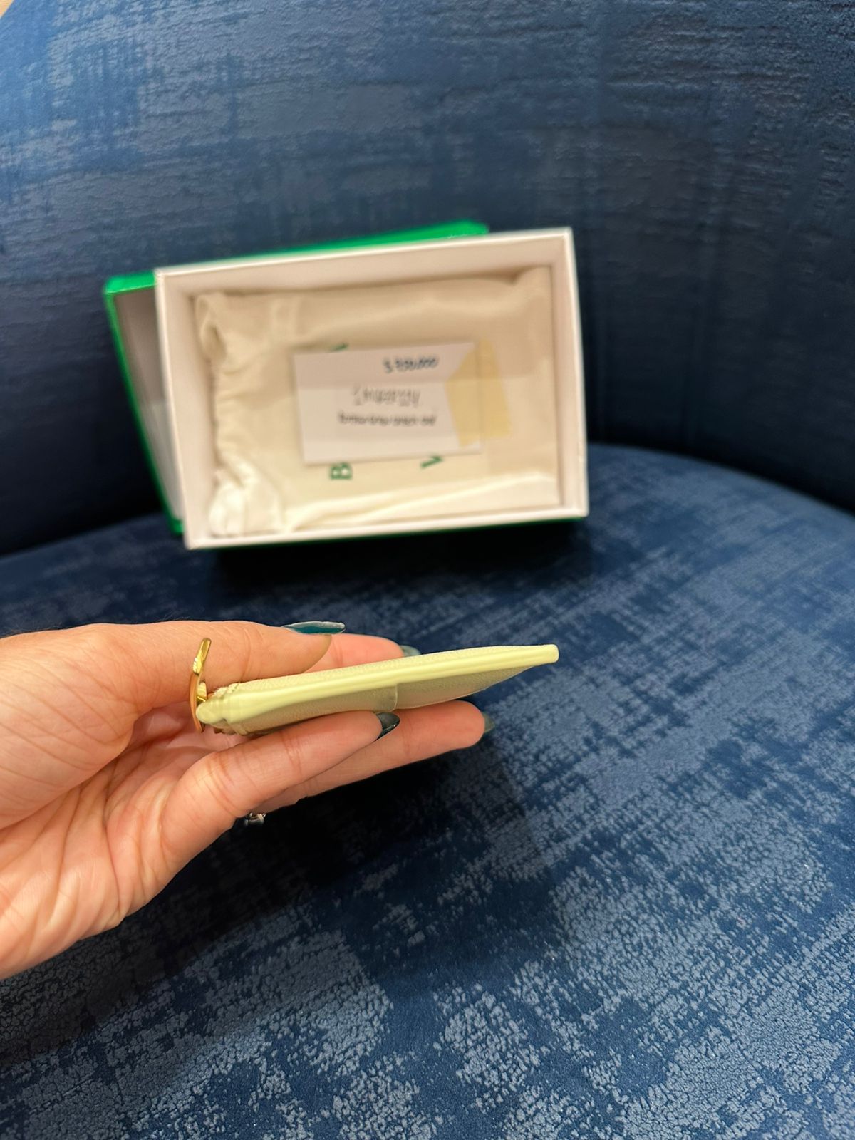 Bottega Veneta Green Cassete Card Holder