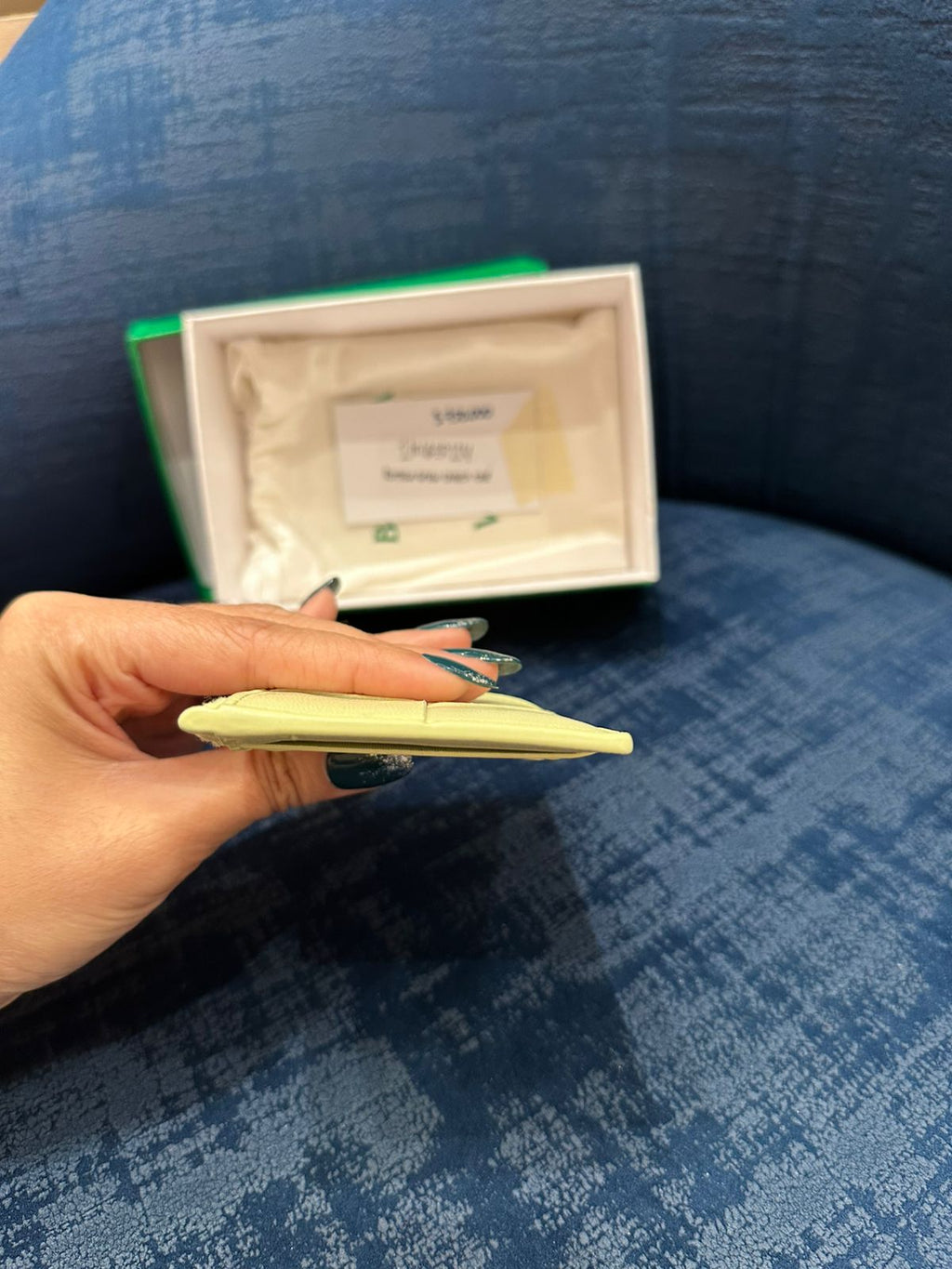 Bottega Veneta Green Cassete Card Holder
