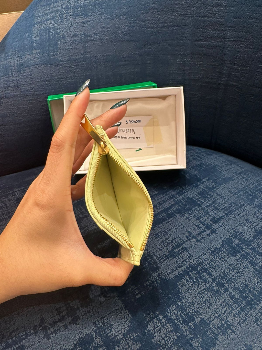 Bottega Veneta Green Cassete Card Holder