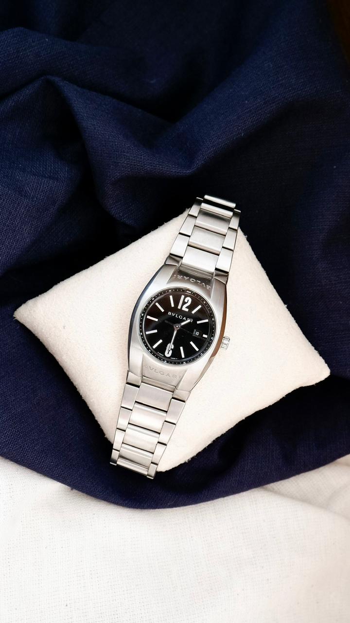 Bvlgari Ergon Silver Black Dial