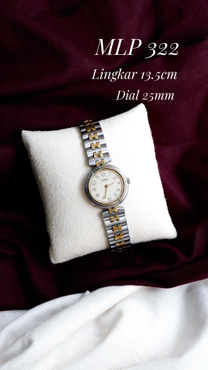 Hermes Clipper Twotoned H Small With Beige Dial