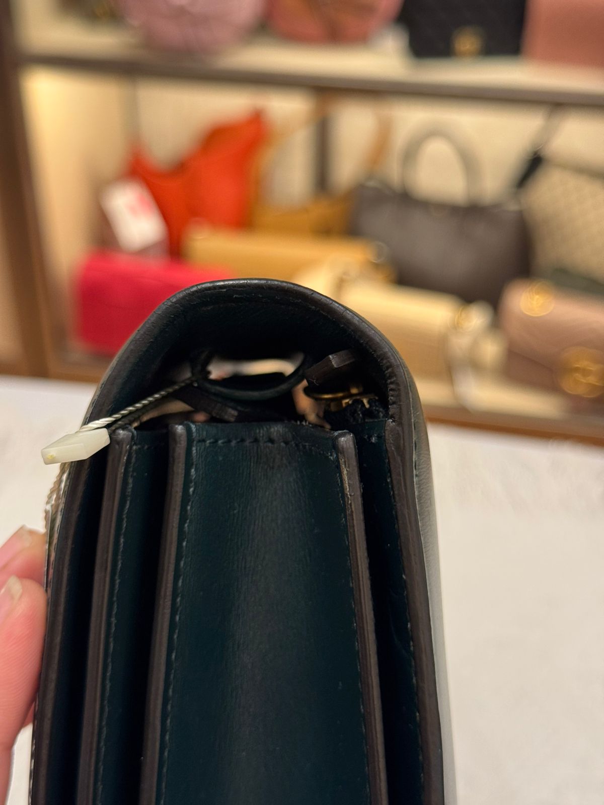 Celine Box Medium Green Amazone