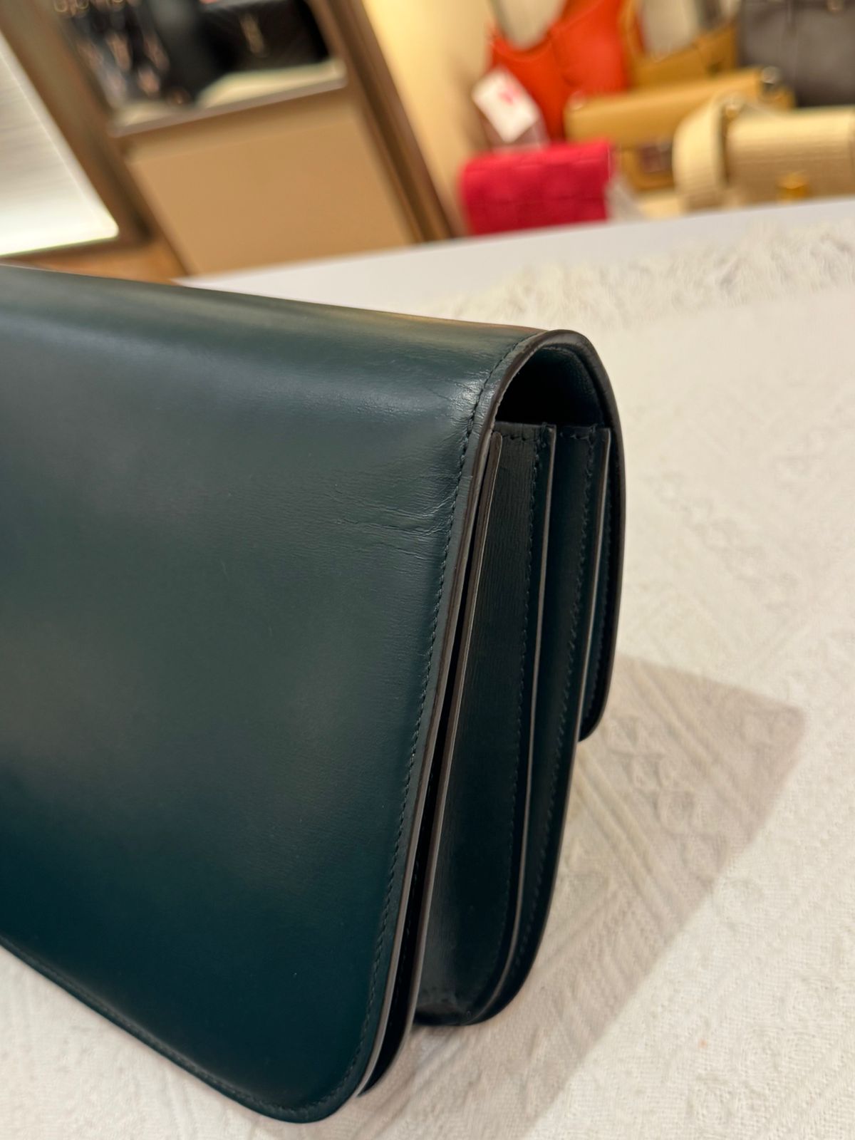 Celine Box Medium Green Amazone
