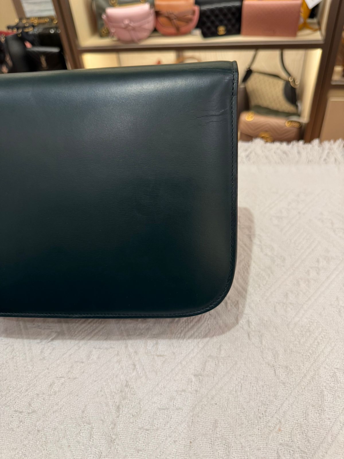 Celine Box Medium Green Amazone