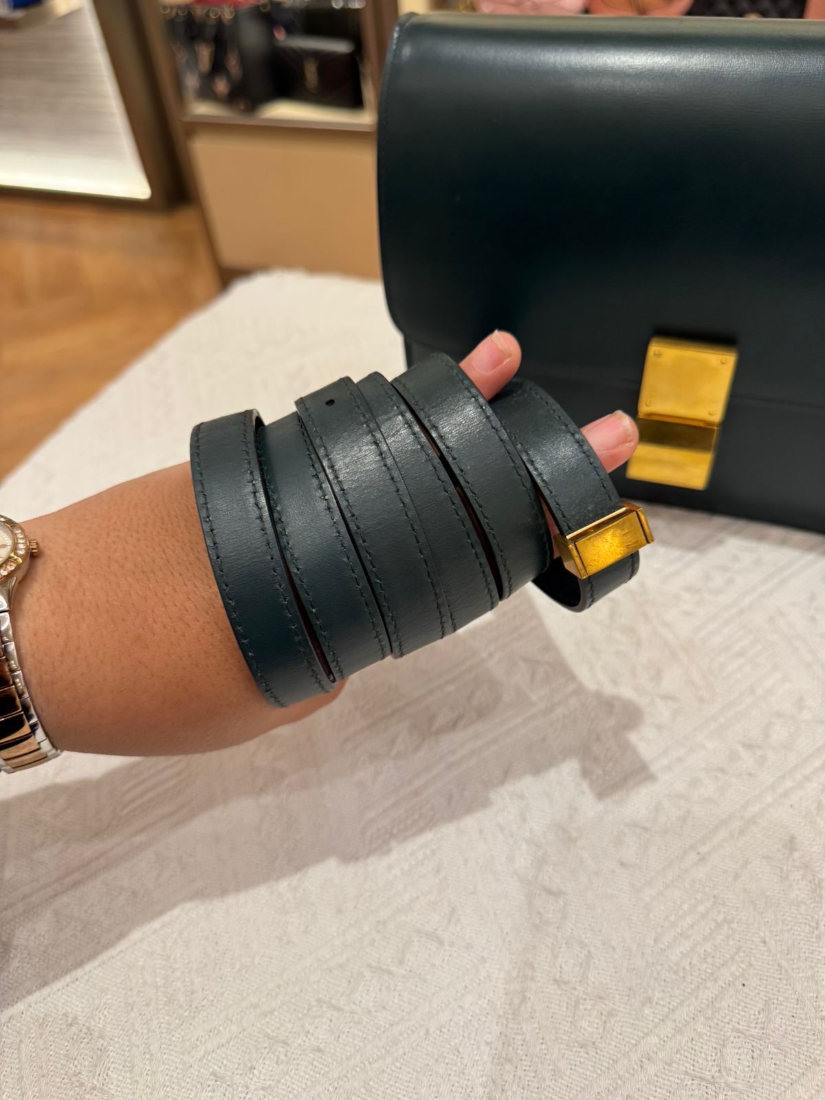 Celine Box Medium Green Amazone