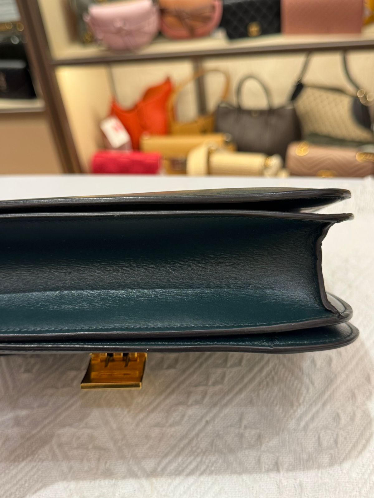 Celine Box Medium Green Amazone