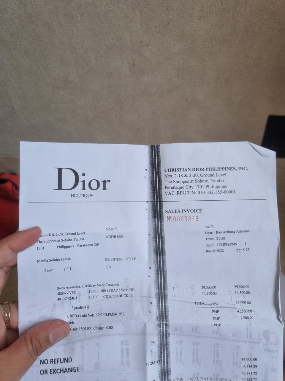 Dior Belt CD