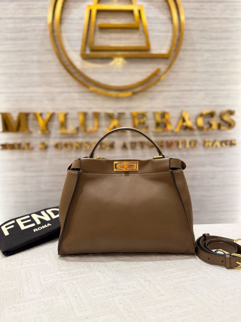 Fendi Peekaboo Medium Brown