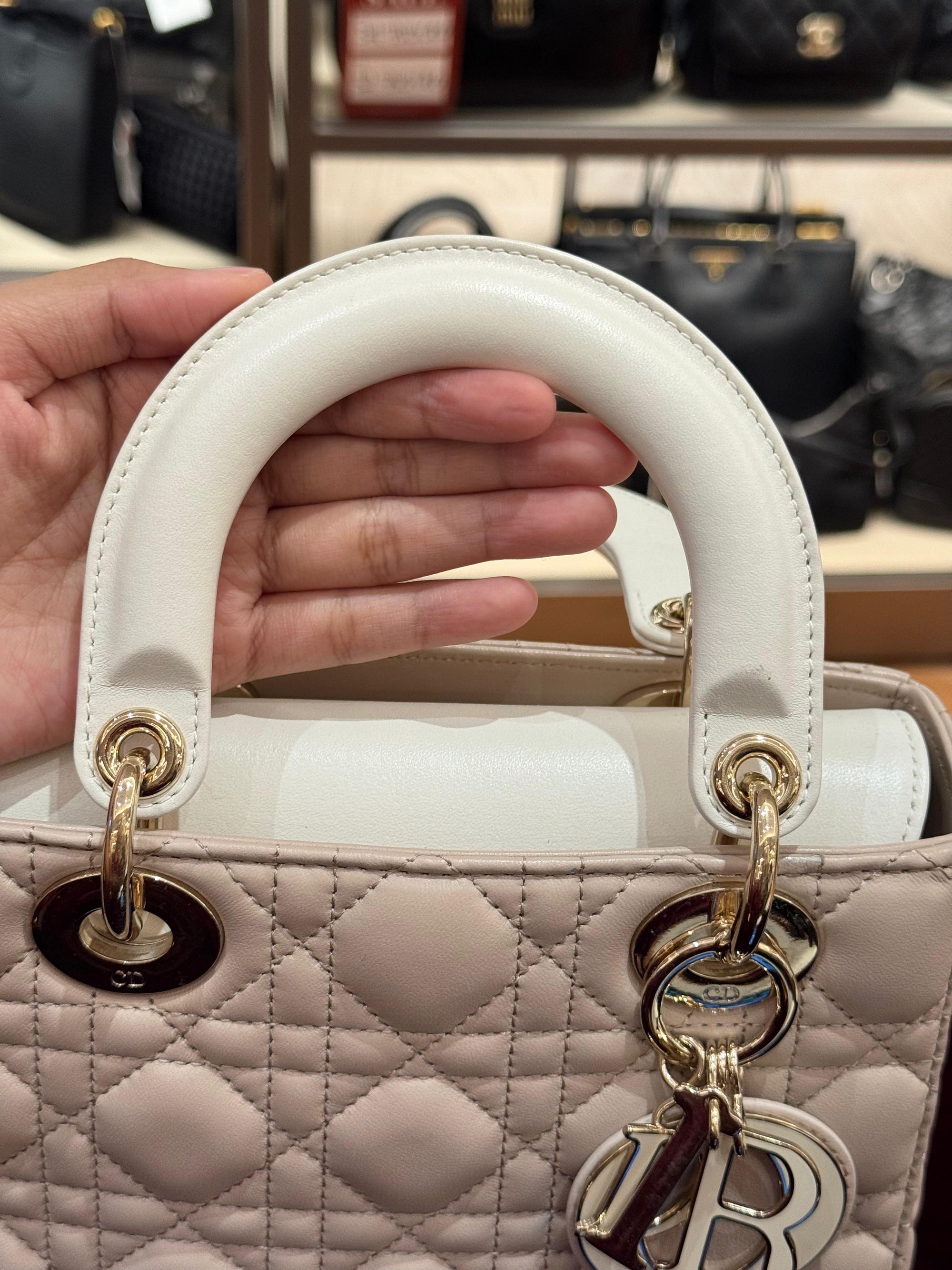 Lady Dior Small Trench Beige Latte